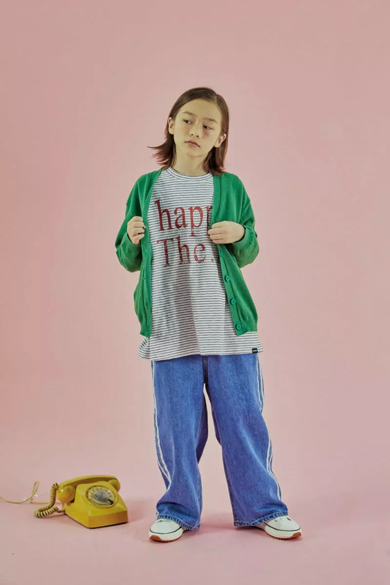 A-Market - Korean Children Fashion - #discoveringself - Taping Denim Jeans - 3