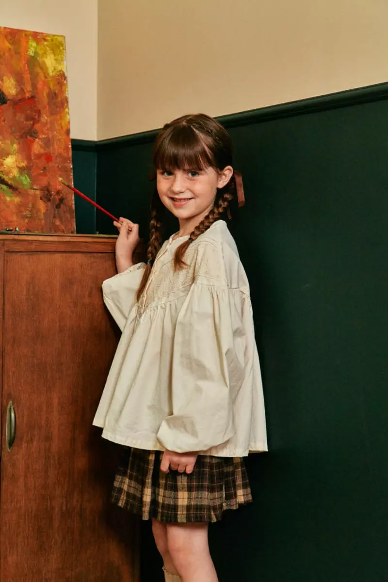 A-Market - Korean Children Fashion - #fashionkids - V Lace Blouse - 7
