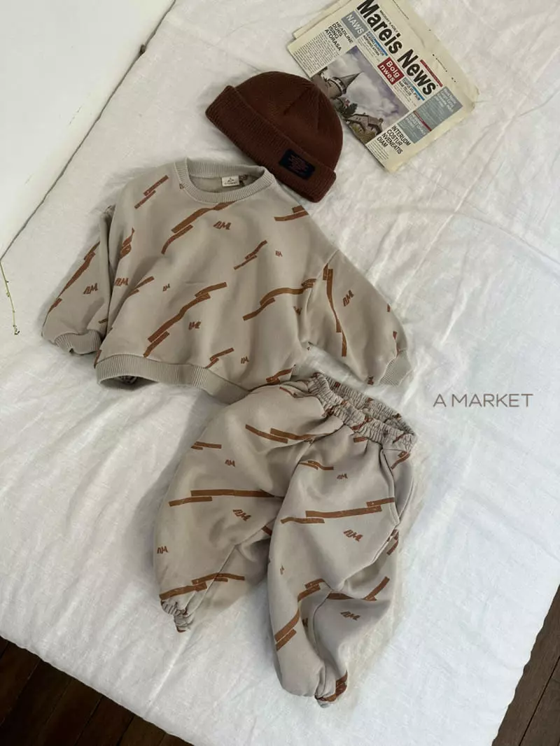 A-Market - Korean Children Fashion - #kidsshorts - AM Sweat Top Bottom Set