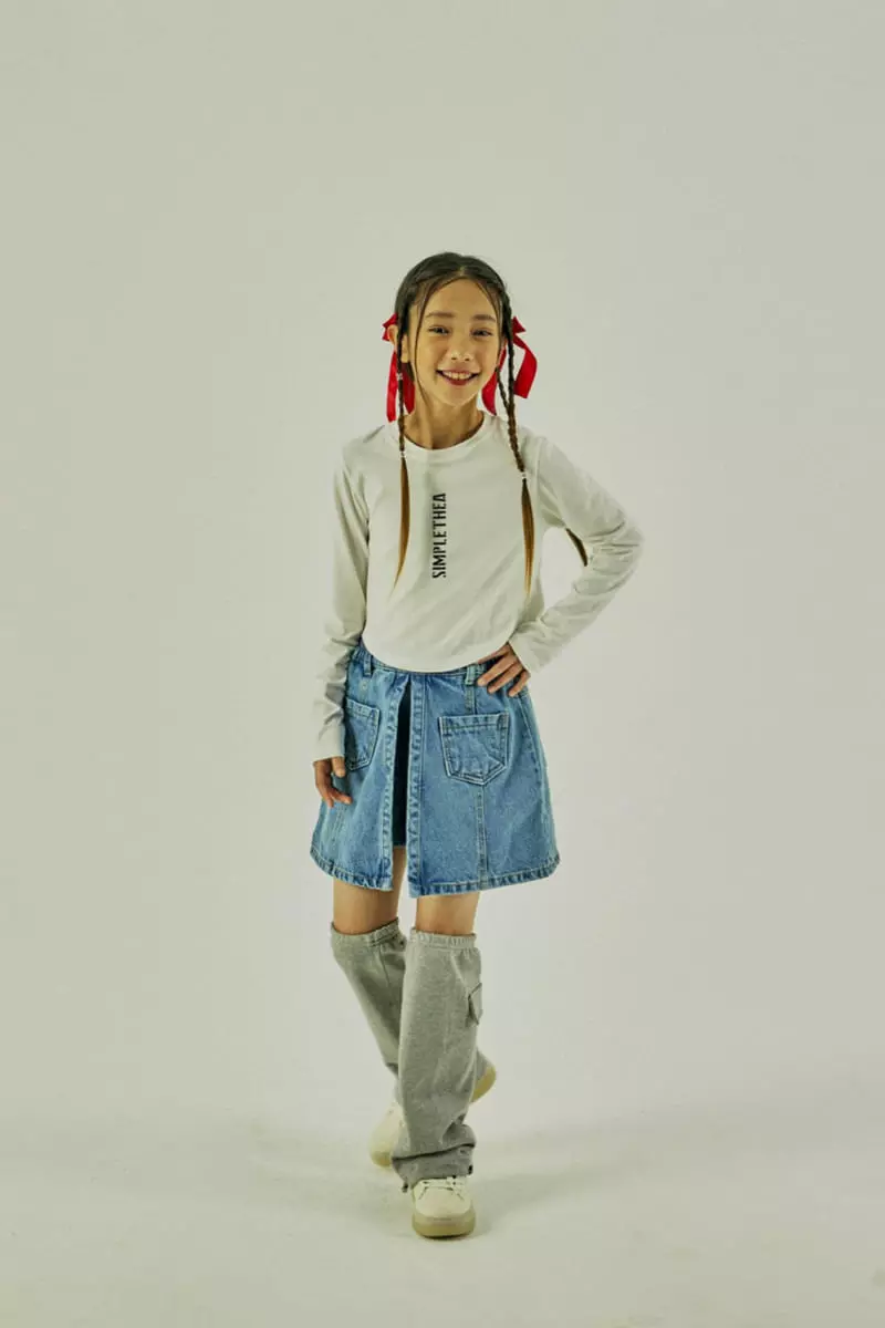 A-Market - Korean Children Fashion - #kidsshorts - Simple A Crop Tee - 4