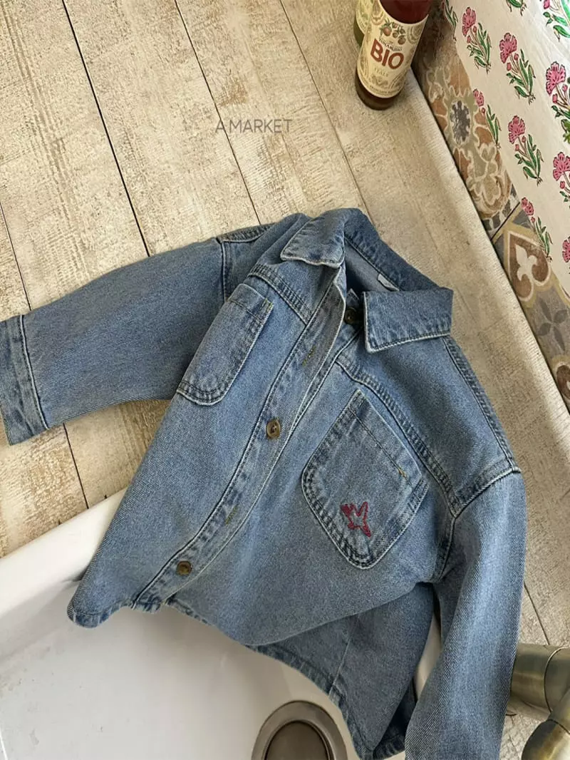 A-Market - Korean Children Fashion - #littlefashionista - Denim Jacket - 12