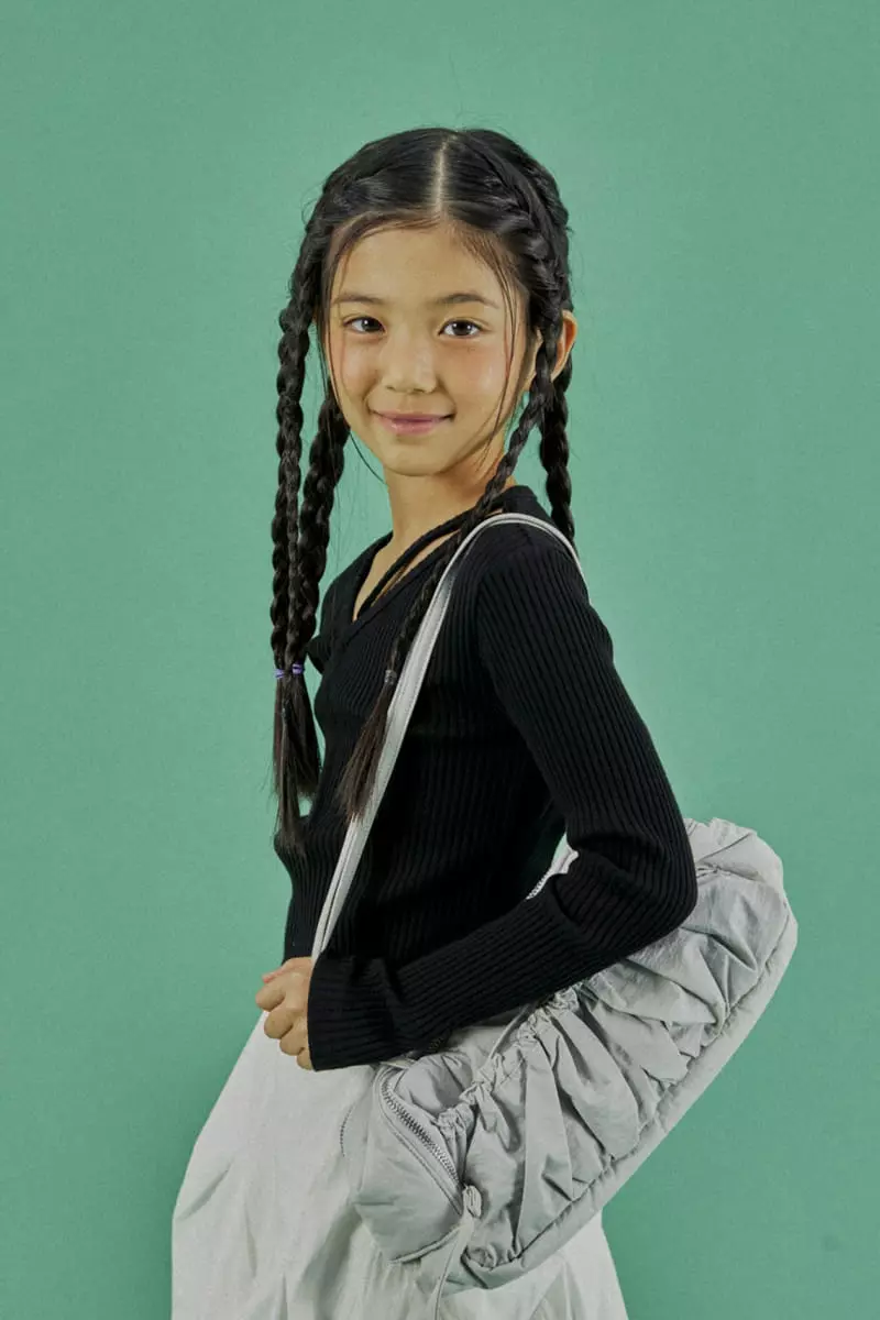 A-Market - Korean Children Fashion - #todddlerfashion - Unbal Slit Rib Tee - 7