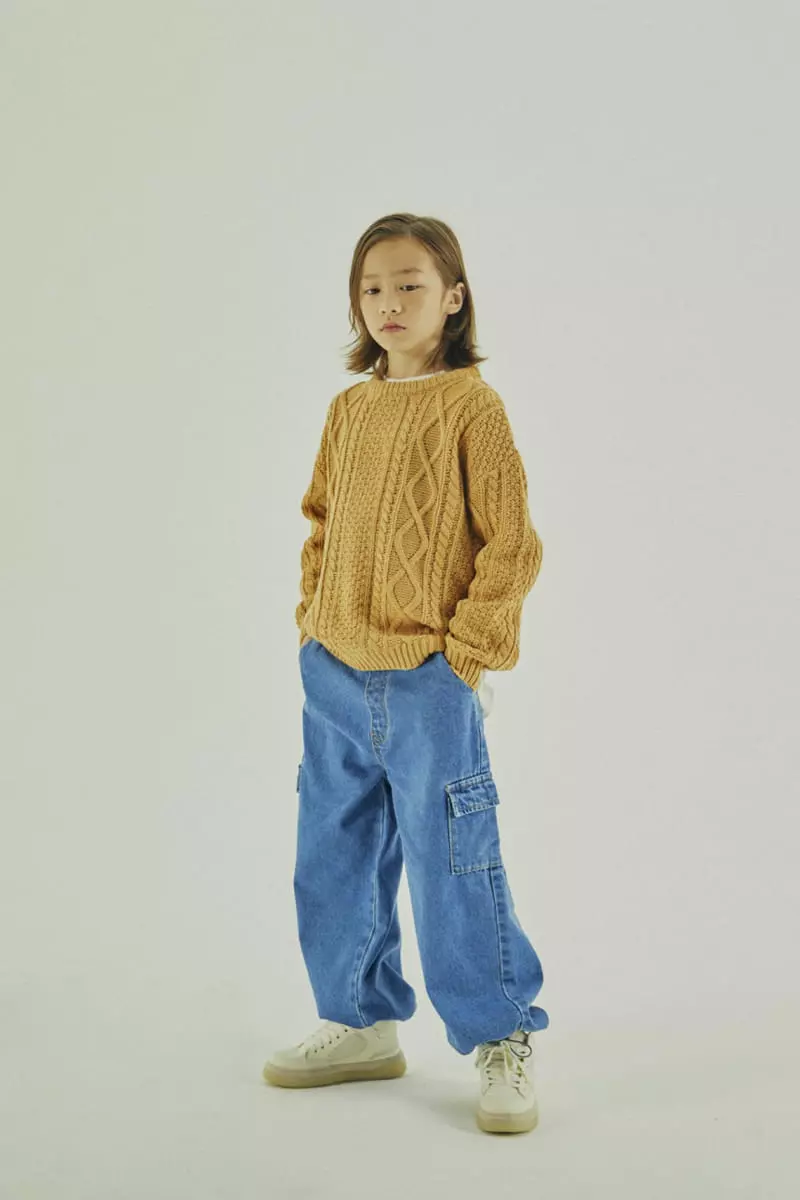 A-Market - Korean Children Fashion - #todddlerfashion - Cargo String Jeans - 5