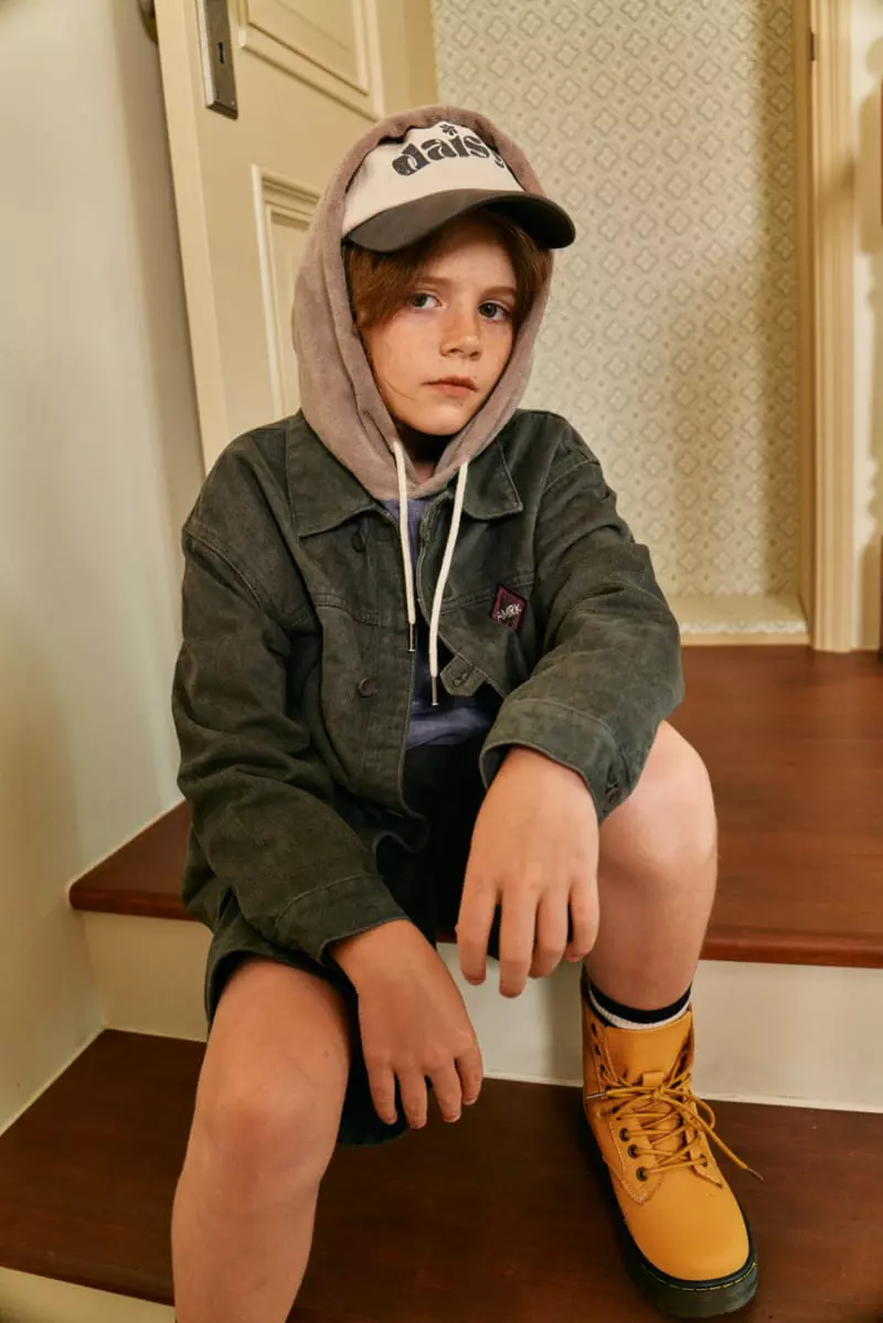 A-Market - Korean Children Fashion - #toddlerclothing - Chess Terry Hoody Tee - 12