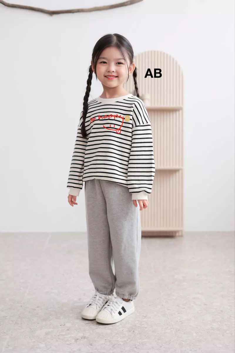 Ab - Korean Children Fashion - #Kfashion4kids - Be Happy Sweatshirt - 5