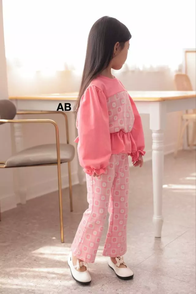 Ab - Korean Children Fashion - #Kfashion4kids - Daisy Top Bottom Set - 5
