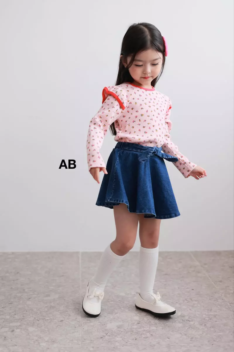 Ab - Korean Children Fashion - #designkidswear - Bouquet Rib Tee - 12