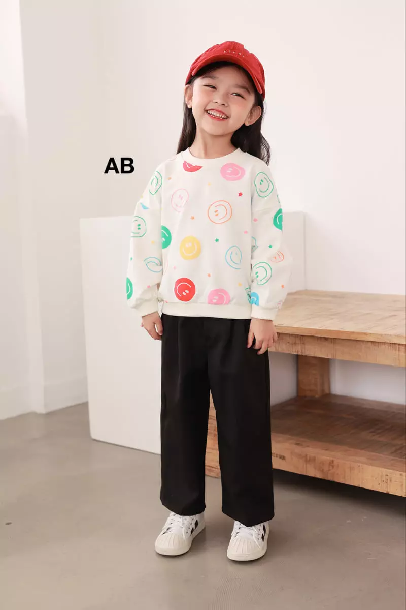 Ab - Korean Children Fashion - #discoveringself - Multi Smile Sweatshirt - 9