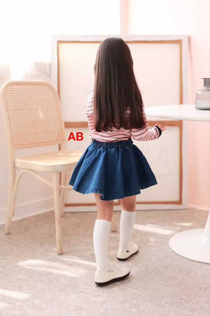 Ab - Korean Children Fashion - #todddlerfashion - Ribbon Piping Tee