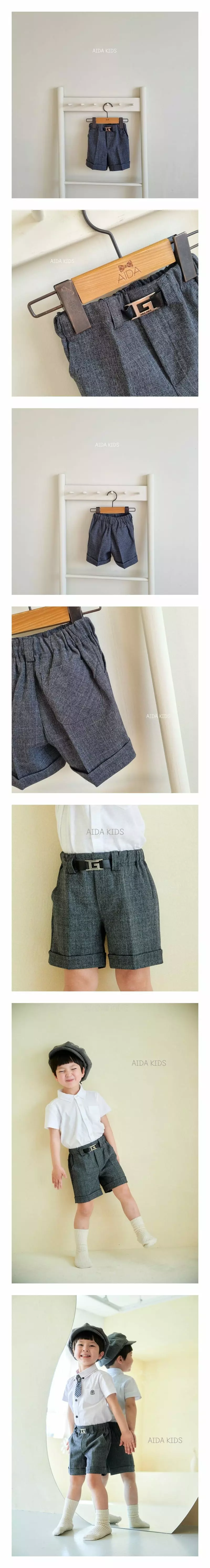 Aida - Korean Children Fashion - #childrensboutique - Glen Shorts