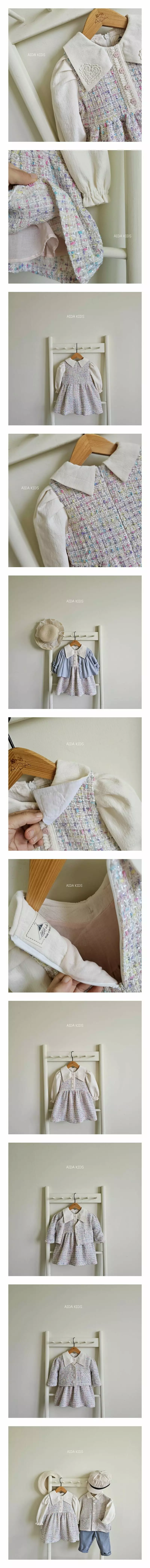 Aida - Korean Children Fashion - #discoveringself - Multi Twid One-piece
