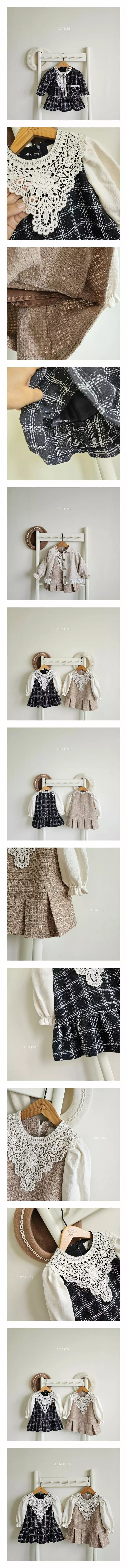 Aida - Korean Children Fashion - #todddlerfashion - Lace Twid ONe-piece