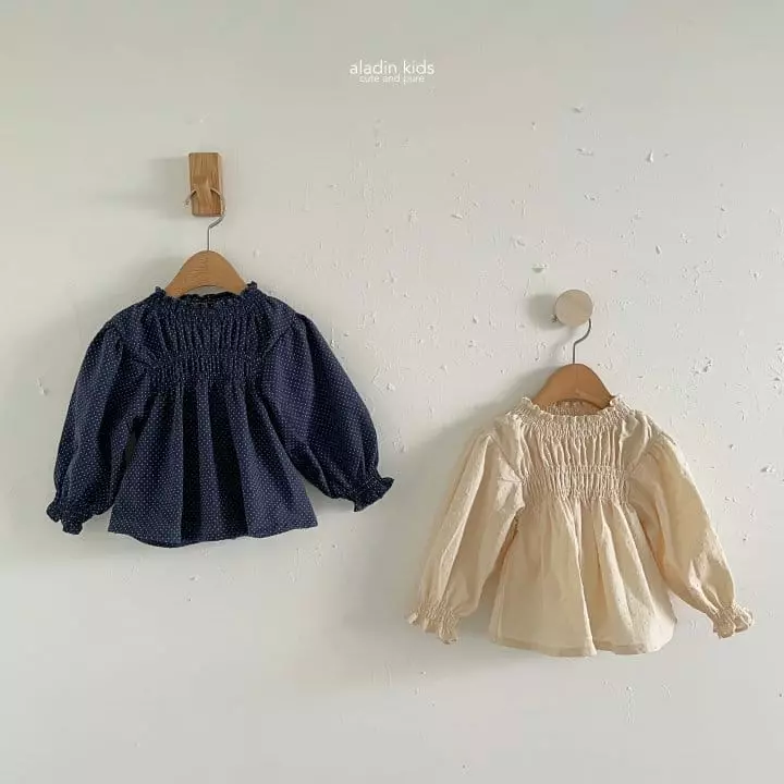 Aladin - Korean Children Fashion - #designkidswear - Middle Smocked Blouse - 4
