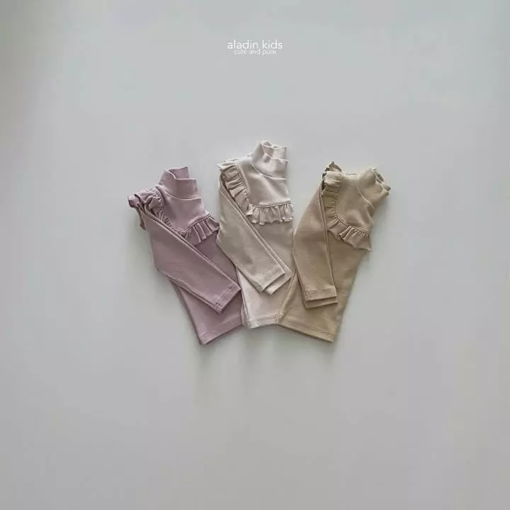 Aladin - Korean Children Fashion - #kidsshorts - Half Frill Tee - 4