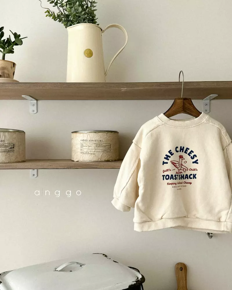 Anggo - Korean Children Fashion - #childrensboutique - Cheese Sweatshirt - 6