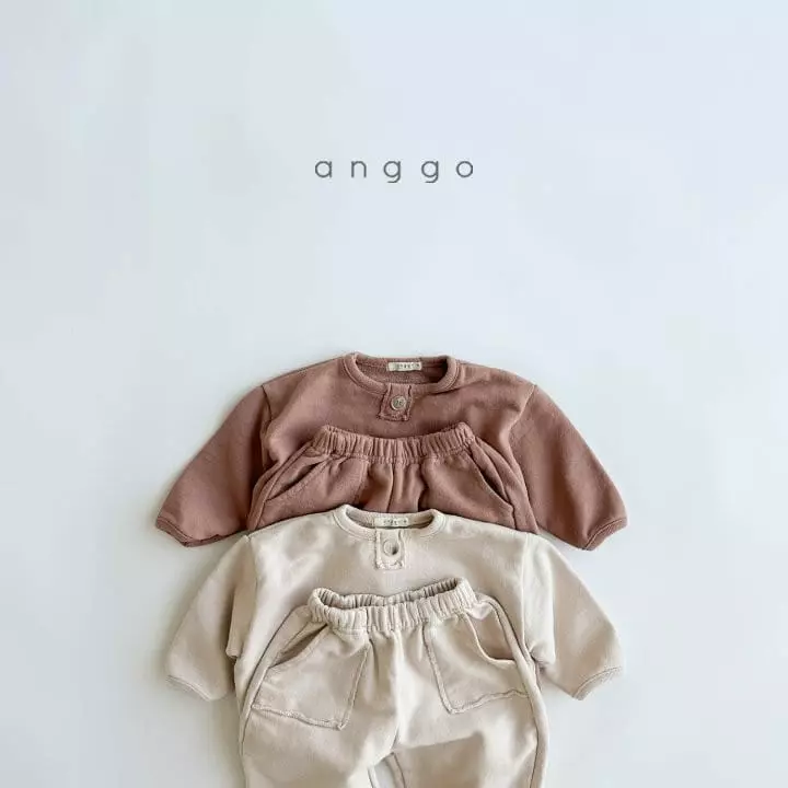 Anggo - Korean Children Fashion - #childrensboutique - Macaroon Top Bottom Set - 10