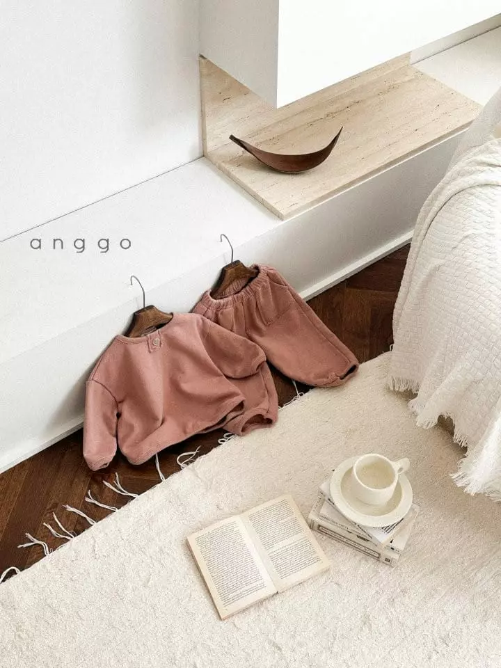 Anggo - Korean Children Fashion - #Kfashion4kids - Macaroon Top Bottom Set - 4