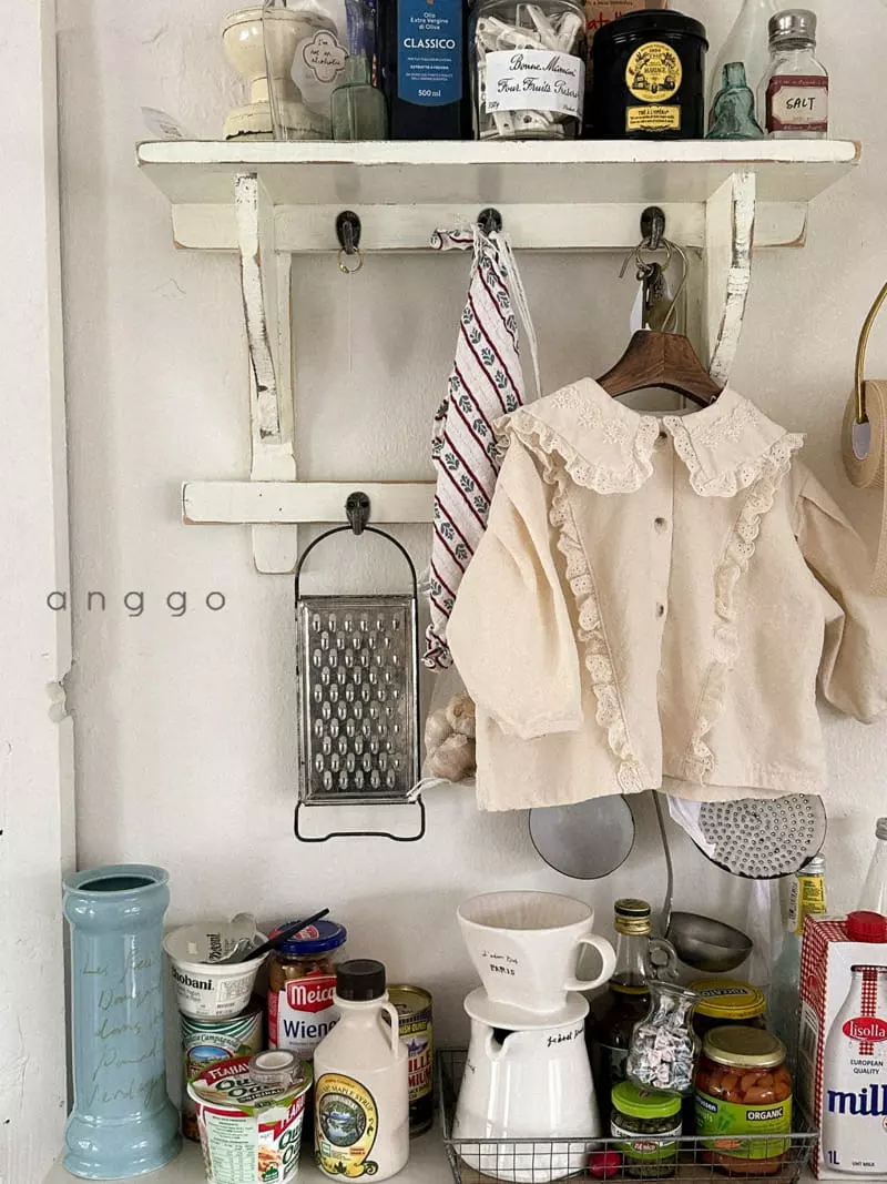 Anggo - Korean Children Fashion - #littlefashionista - Cream Blouse - 5