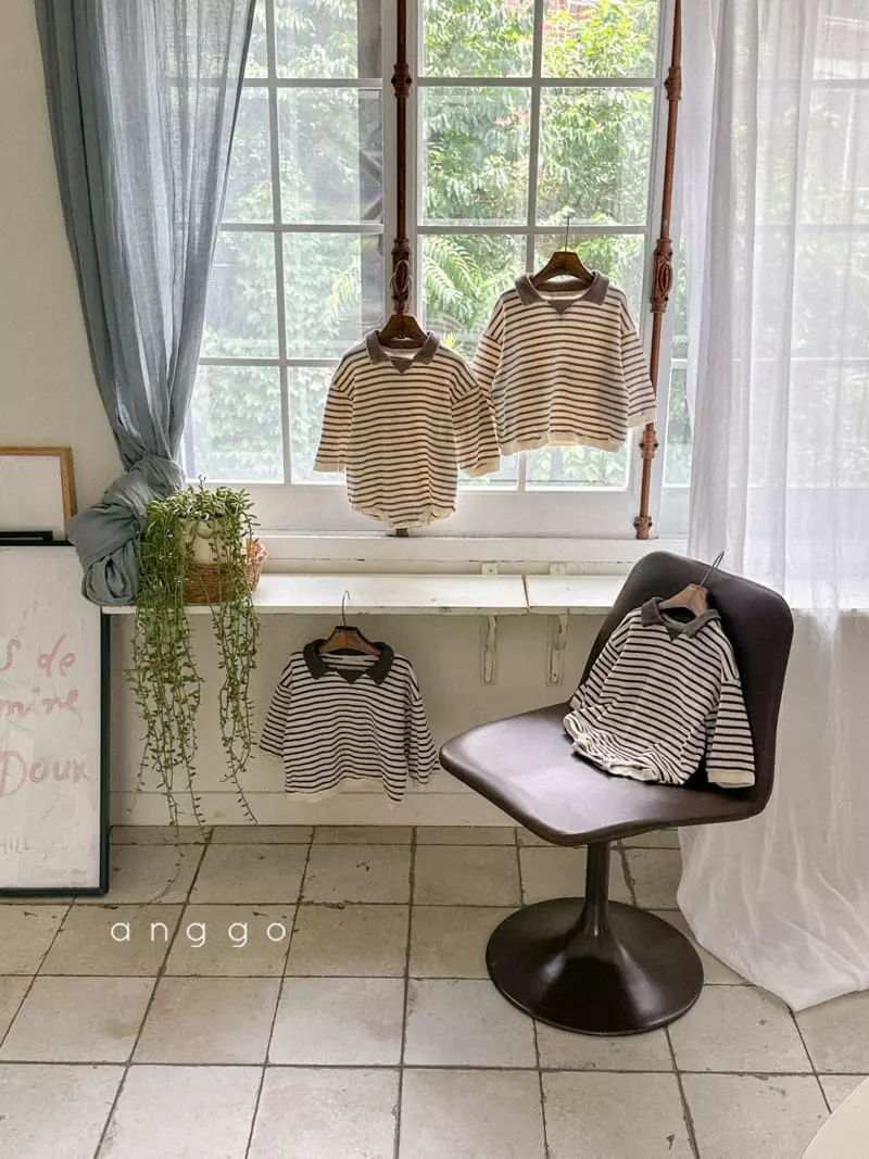 Anggo - Korean Children Fashion - #prettylittlegirls - Kit Kat Collar Tee - 2