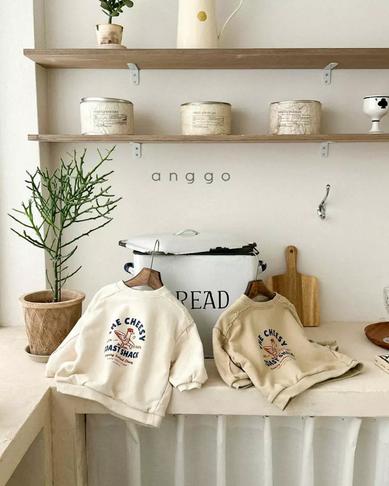Anggo - Korean Children Fashion - #toddlerclothing - Cheese Sweatshirt - 4