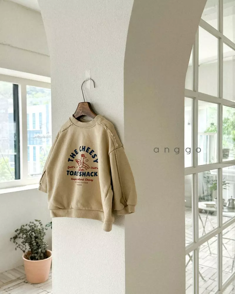Anggo - Korean Children Fashion - #toddlerclothing - Cheese Sweatshirt - 3
