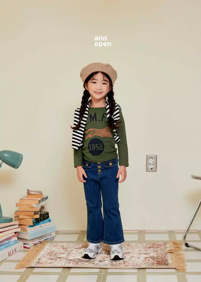 Ann Open - Korean Children Fashion - #kidsshorts - Cheetah Daily Tee - 12