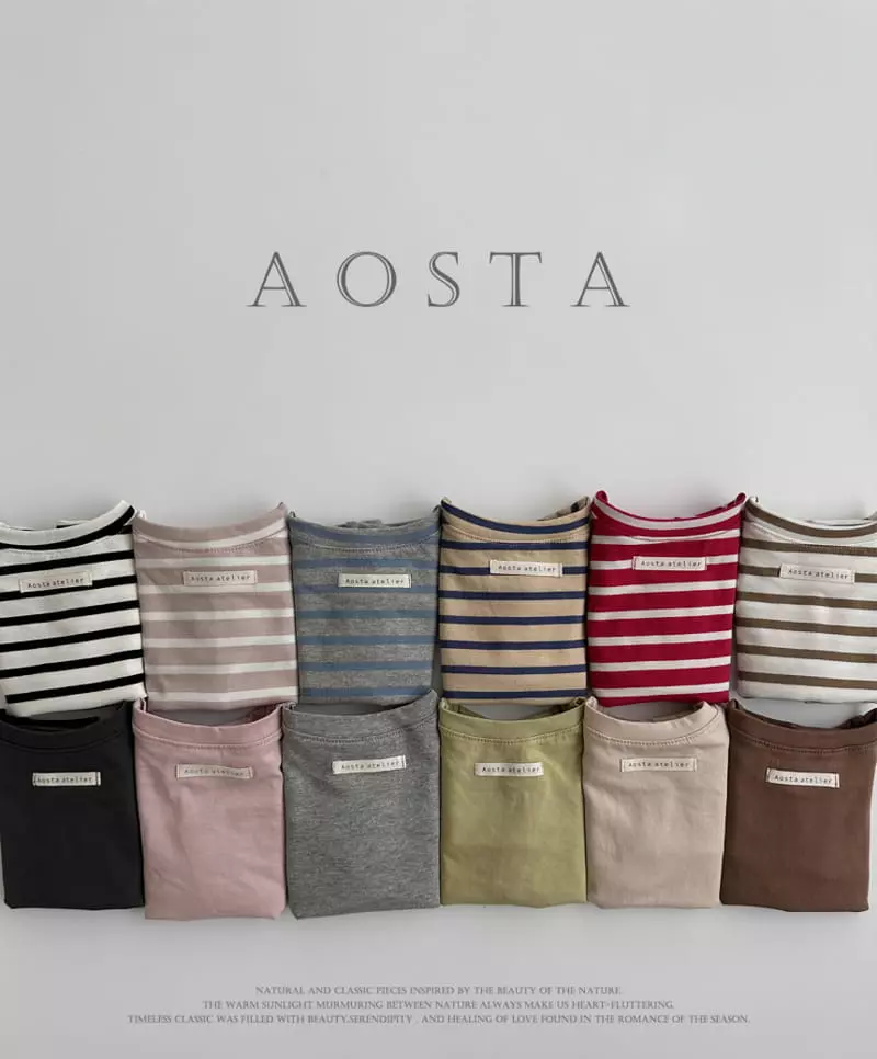 Aosta - Korean Children Fashion - #designkidswear - Signiture Tee