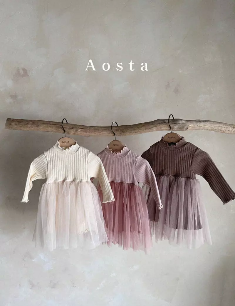 Aosta - Korean Children Fashion - #kidzfashiontrend - Camellia One-piece