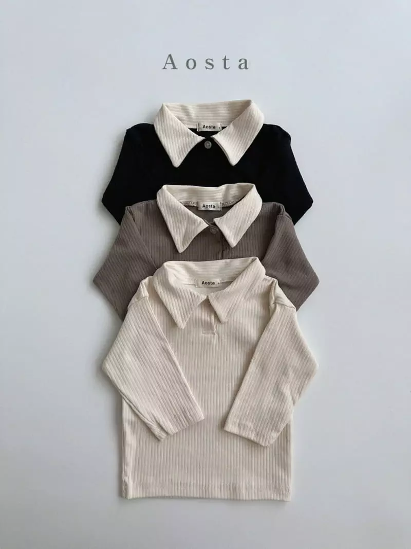 Aosta - Korean Children Fashion - #littlefashionista - Gentle Collar Tee