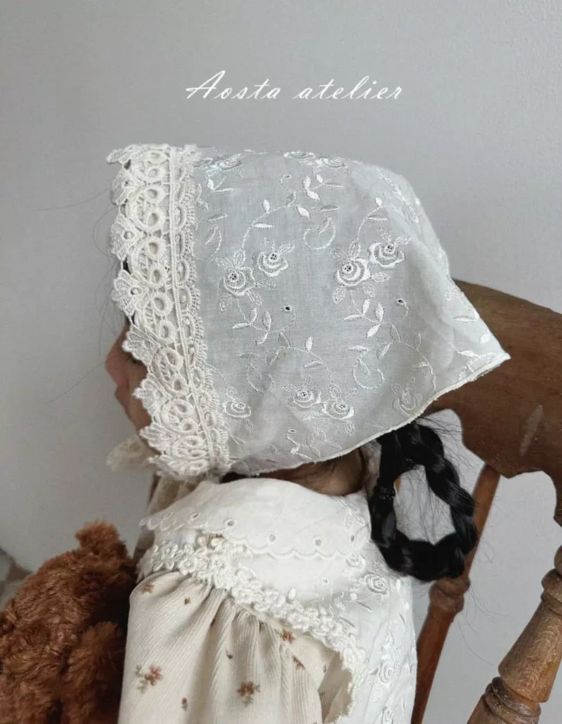 Aosta - Korean Children Fashion - #minifashionista - Lace Bonnet - 2