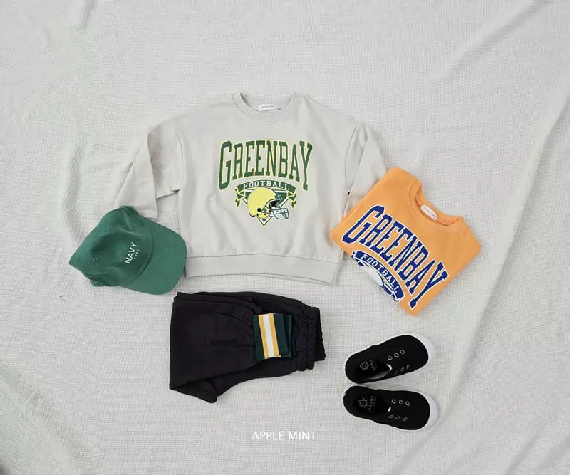 Applemint - Korean Children Fashion - #childofig - Green Bay Sweatshirt - 5