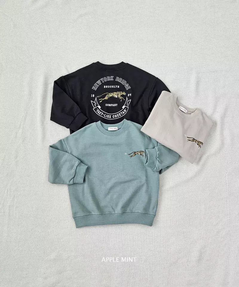 Applemint - Korean Children Fashion - #childrensboutique - Cheetah Sweatshirt