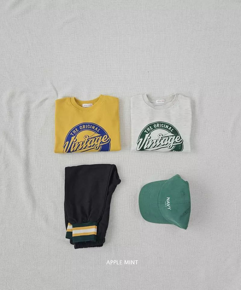 Applemint - Korean Children Fashion - #stylishchildhood - Vintage Sweatshirt - 3