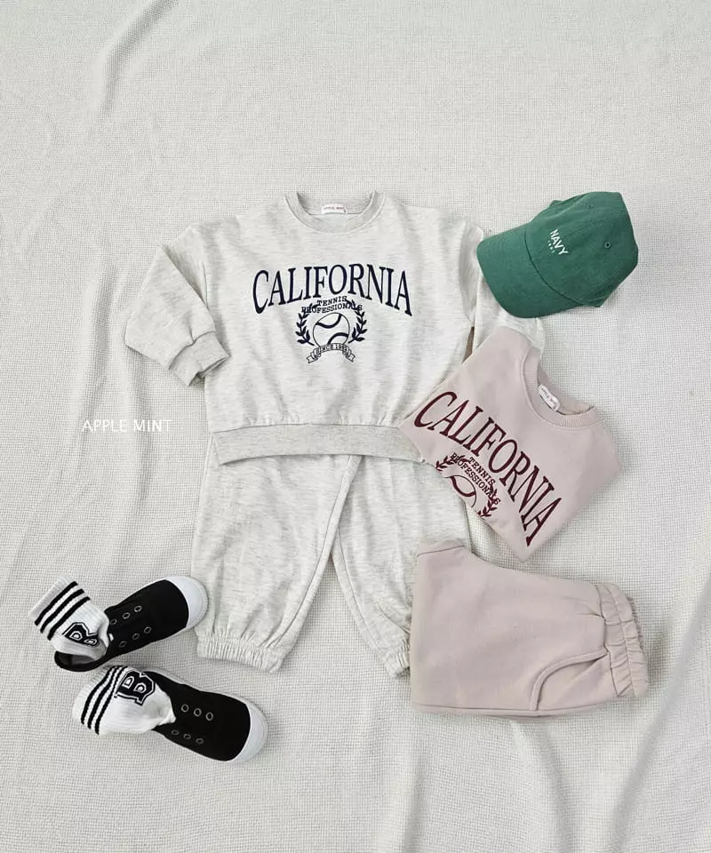 Applemint - Korean Children Fashion - #todddlerfashion - California Top Bottom Set - 4