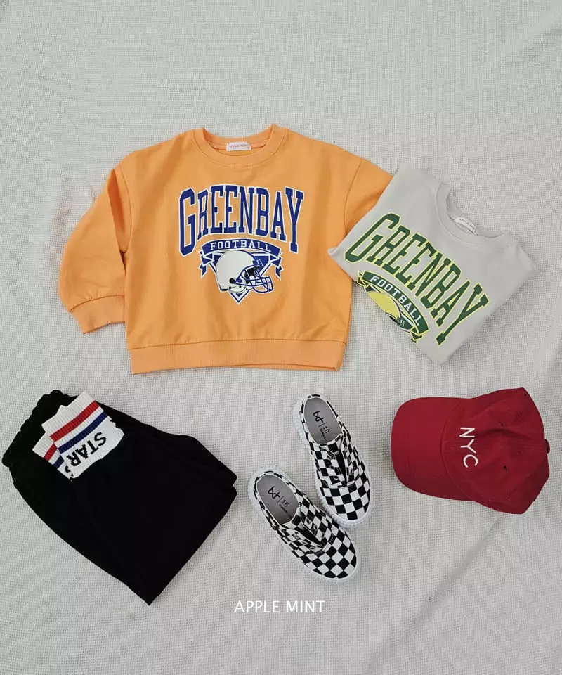 Applemint - Korean Children Fashion - #toddlerclothing - Green Bay Sweatshirt - 3