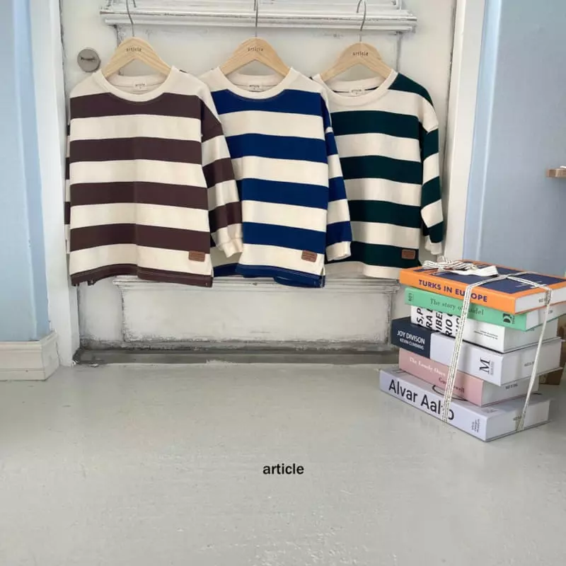Article - Korean Children Fashion - #childofig - Patch Stripes Tee