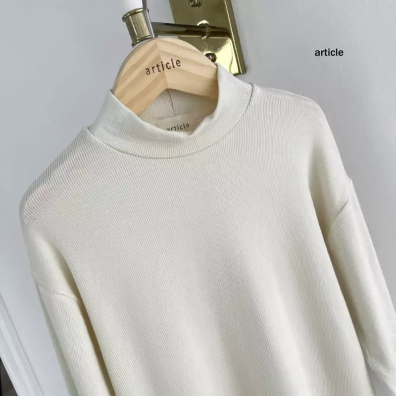 Article - Korean Children Fashion - #kidsshorts - Signiture Half Turtleneck Tee - 8
