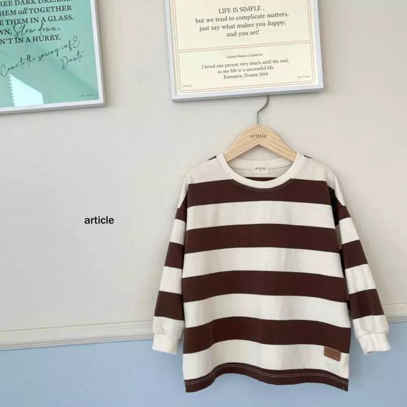 Article - Korean Children Fashion - #kidsstore - Patch Stripes Tee - 7