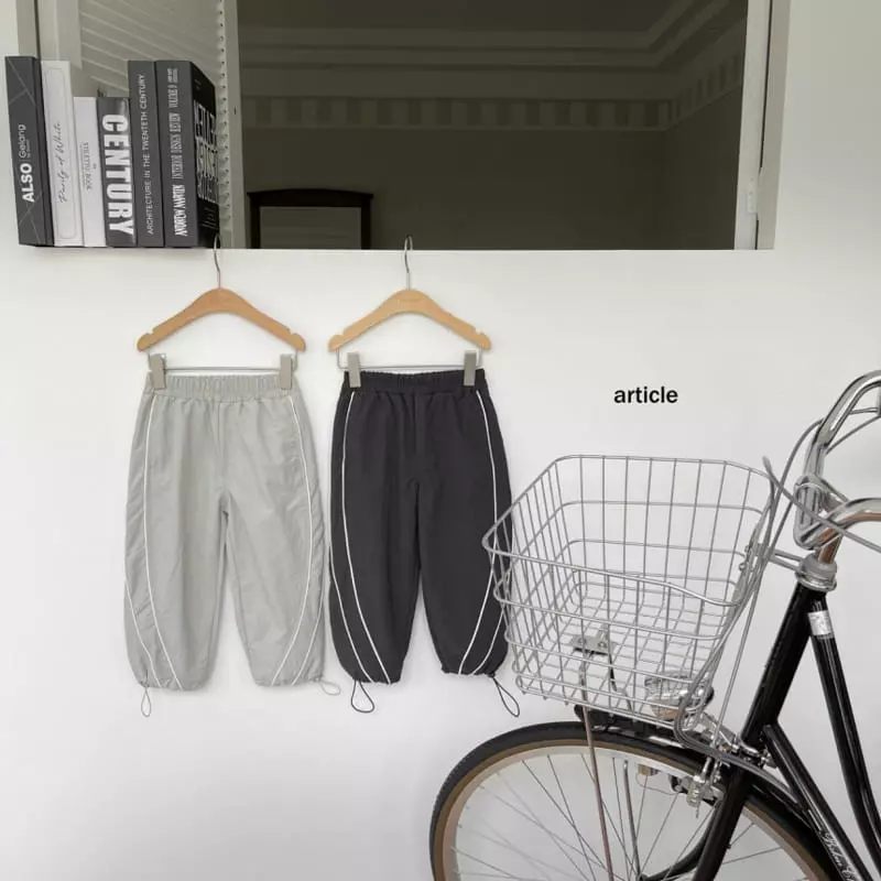 Article - Korean Children Fashion - #kidzfashiontrend - Line Track Pants - 2