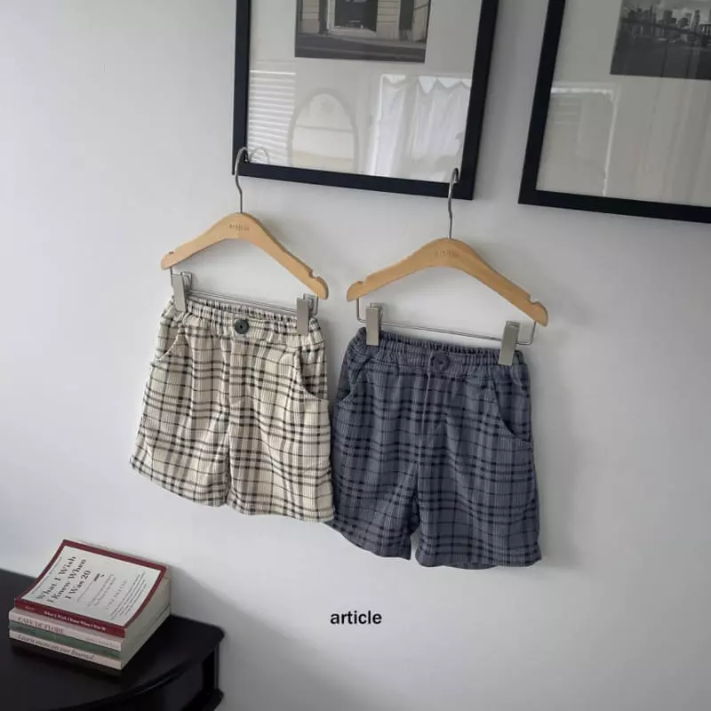 Article - Korean Children Fashion - #minifashionista - Checks Shorts