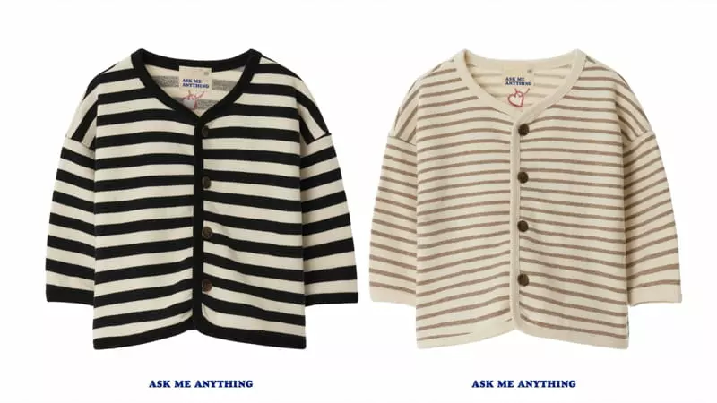 Ask Me Anything - Korean Children Fashion - #designkidswear - Stripes Cardigan