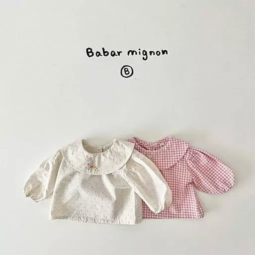 Babar Mignon - Korean Baby Fashion - #babyclothing - Circle Rabbit Blouse