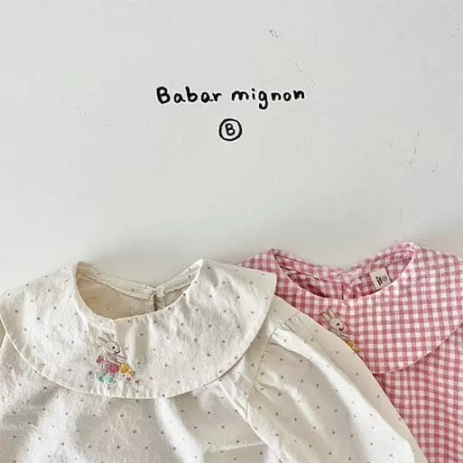 Babar Mignon - Korean Baby Fashion - #babyfever - Circle Rabbit Blouse - 3