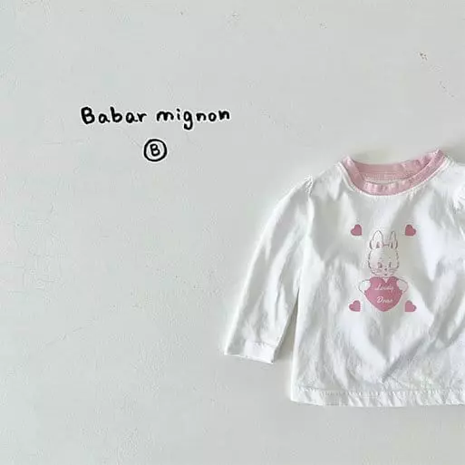 Babar Mignon - Korean Baby Fashion - #babygirlfashion - Lovely Rabbit Tee - 10