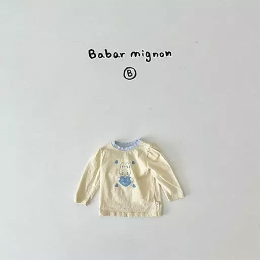 Babar Mignon - Korean Baby Fashion - #onlinebabyshop - Lovely Rabbit Tee - 4