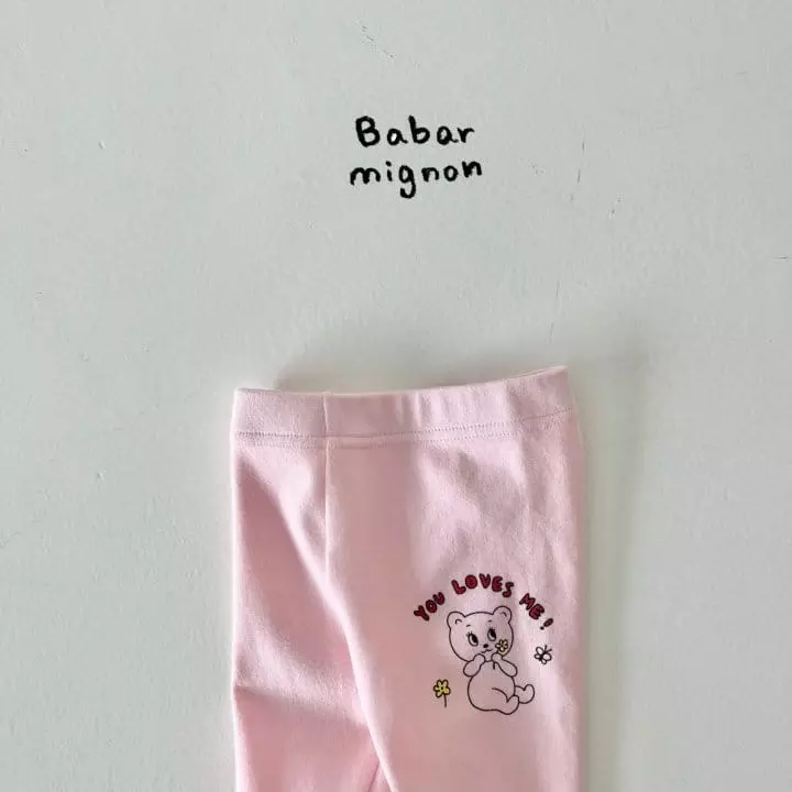 Babar Mignon - Korean Children Fashion - #childofig - Love Bear Leggings - 11