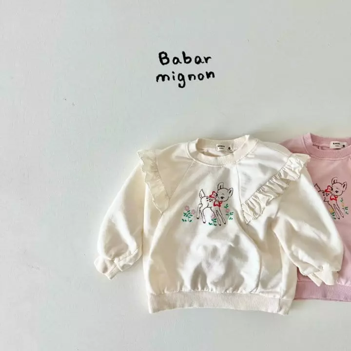 Babar Mignon - Korean Children Fashion - #childrensboutique - Frill Bambi Sweatshirt - 2