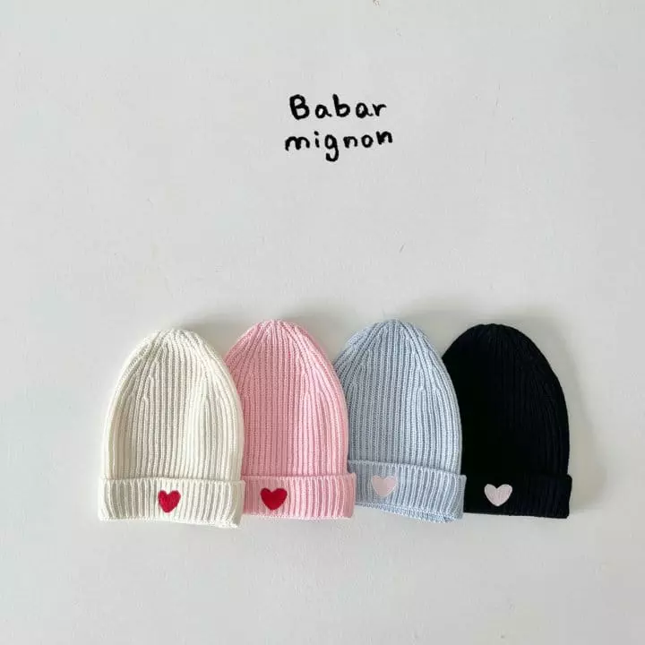 Babar Mignon - Korean Children Fashion - #littlefashionista - Heart Beanie