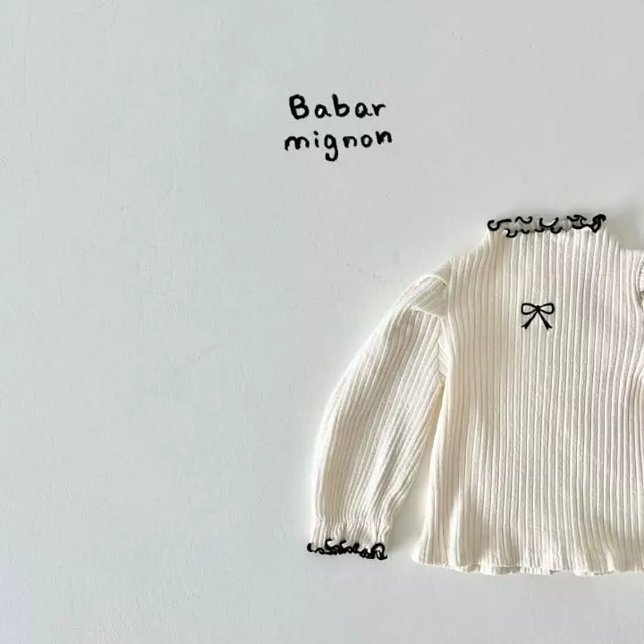 Babar Mignon - Korean Children Fashion - #littlefashionista - Ribbon Puff Tee - 6