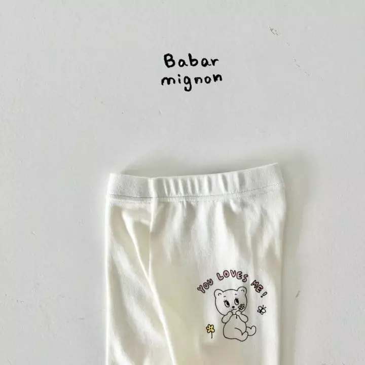 Babar Mignon - Korean Children Fashion - #magicofchildhood - Love Bear Leggings - 7
